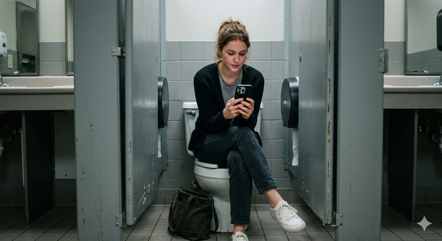 Usar o celular enquanto você faz as suas necessidades naturais no banheiro é total falta de sofisticação e modos.