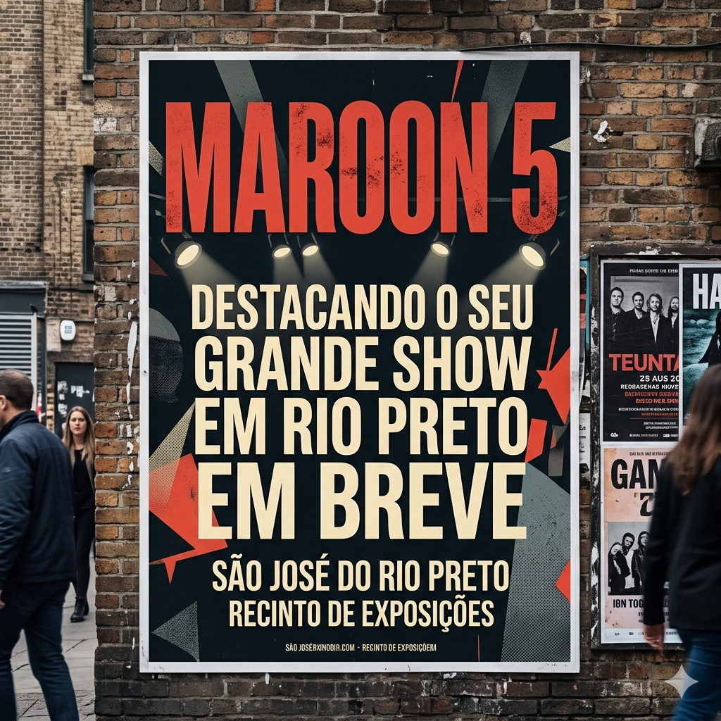 Apresentação da banda americana Marron five em rio preto